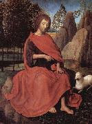 Hans Memling Diptychon mit Johannes dem Taufer und der Hl. Veronika, linker Flugel painting